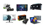 Lot informatique ordinateurs écran carte graphique gaming etc