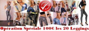 Lot de 20 leggings pas chers