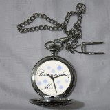 Montre gousset chaînette argent personnalisable