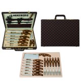 Herzberg HG-K25LB: 25 Pieces Knife and Cutlery Set with Attache Case - Minimum Order 20...