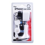 3-in-1 kit chargeur mobile pour iPhone (fiche secteur / chargeur de voiture / cable usb)