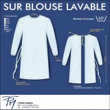 SURBLOUSE TISSU POLYESTER/COTON , LAVABLE ET REUTILISABLE