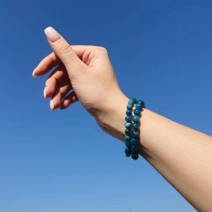 Bracelet en Apatite Bleue Naturelle pour Favoriser le Calme et l'Apaisement