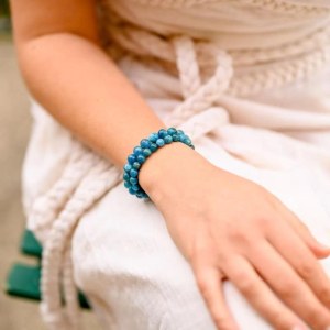 Bracelet en Apatite Bleue Naturelle pour Favoriser le Calme et l'Apaisement