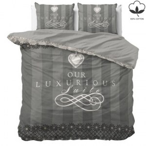 "Luxurious" Set 2/3 pcs Parure de Lit 100% Coton Housse de Couette+Taie d'Oreiller 140...