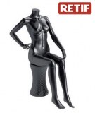 Mannequin femme assise noir