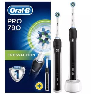 Oral-B Brosse à dents électrique avec 2ème manche Pro 790 Cross Action Noir