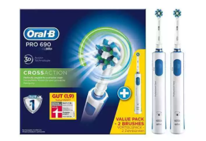 Oral-B Pack de 2 brosses à dents électriques Pro 690 CrossAction