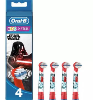 Oral-B Pack de 4 Têtes de brosse à dents électrique Kids Star Wars EB10S-4