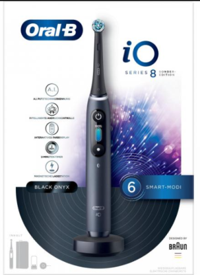 Oral-B iO Series 8 Édition Limitée avec étui de voyage Onyx Noir 364160".