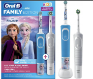 ORAL-B 2 Brosses à dents électriques D103 blanc +La reine des neigesD100 Bleu