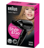 Braun Sèche-Cheveux Satin Hair 1 Style & Go Noir BRHD130E