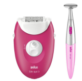 Braun Silk Epil 3 Epilateur et Tondeuse Rose/Blanc 81711457