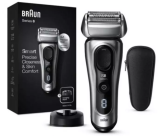 BRAUN Rasoir Series 8 8417s Wet & Dry avec chargeur et étui de voyage (Noir/Argent)