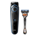 BRAUN Tondeuse à barbe BT5340 avec 2 accessoires et rasoir ProGlide de Gillette (Noir)