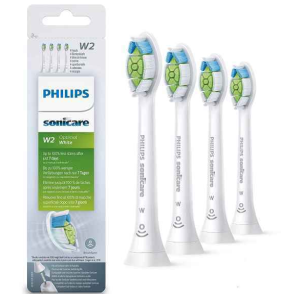 Philips Pack de 4 Têtes de brosse à dents Sonicare W2 Optimal Blanc HX6064/10