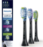 Philips lot de 3 Têtes de brosse à dents Sonicare HX 9073/33 Noir 1xC3 1xG3 1xW3