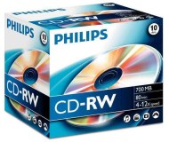 Philips CD-RW Pack de 10 disques CD-RW de 700 Mo CW7D2NJ10/00