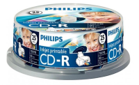 Philips CD-R 700MB Pack de 25 broches jet d'encre imprimable CR7D5JB25/00