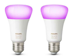 Philips Hue Pack de 2 ampoules ambiance E27 blanc et coloré