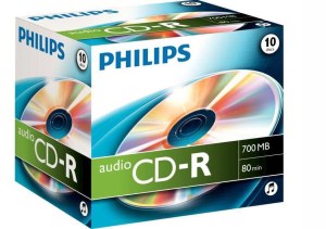 Philips CD-R Audio 80min 10 pièces - Boîtier en cristal - Carton box CR7A0NJ10/00