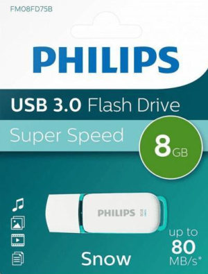 Philips Clé USB 8Go 3.0 drive snow super rapide (vert) FM08FD75B/10