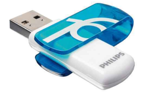 Philips Clé USB 2.0 16Go Vivid Edition bleu - FM16FD05B/10