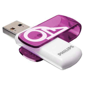 Philips Clé USB 2.0 64Go Vivid Edition violet - FM64FD05B/10