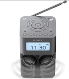 Sony Radio-réveil DAB/DAB+ portable avec haut-parleurs XDRV20DH