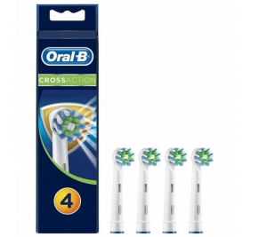 Oral-B Lot de 4 têtes de brosse à dents Cross Action EB50-4