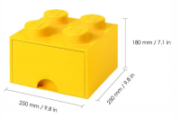 LEGO Brique de rangement 4 plots + 1 tiroir jaune (40051732)
