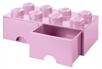 LEGO Brique de rangement 8 plots + 2 tiroir rose (40061738)
