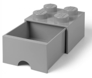 LEGO Brique de rangement 4 plots + 1 tiroir gris (40051740)