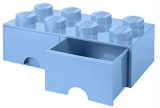 LEGO Brique de rangement 8 plots + 2 tiroir bleu clair (40061736)