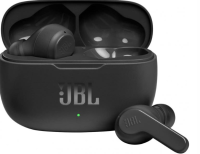 JBL Écouteurs sans fil Wave 200TWS avec micro, en noir.