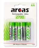 Arcas Pack de 4 piles AA Mignon 2700mAH