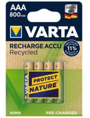 Piles Varta Nickel-Metal Hydride AAA Micro Ni-MH (Pack de 4) 56813 101 404