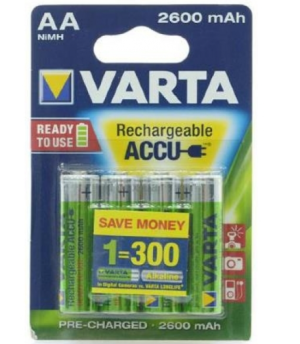 Varta Piles NiMH Mignon AA 2600mAh Blister (Pack de 4) 05716 101 404