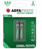 AGFAPHOTO Akku NiMH, Micro, AAA, HR03, 1.2V/950mAh, (2 piles)