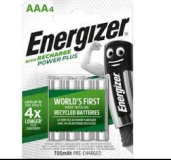 Energizer Akku Recharge AAA HR03 Micro 700mAh Pack de 4 . E300626600