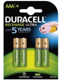 Pack de 4 piles rechargeables Duracell AAA Micro 900mAh