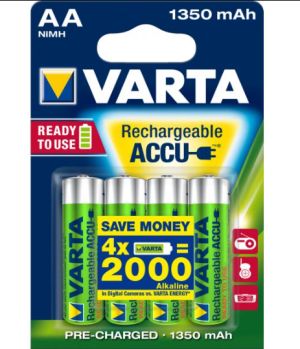 Varta Akku Mignon, AA, HR06, 1,2 V/1350 mAh – Accu Power (4 piles )