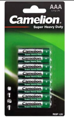 Camelion Pack de 8 piles Super Heavy Duty vert R03 Micro AAA