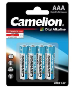 Camelion Pack de 4 piles Digi Alkaline LR03 Micro AAA