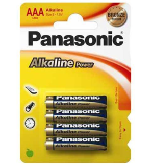 Panasonic Pack de 4 piles Alcaline Power LR03 Micro AAA