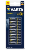 Varta Pack de 30 piles Alkaline Micro AAA Energy Blister 04103 229 630