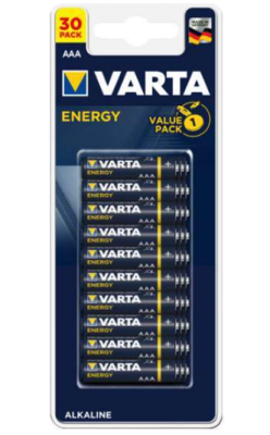 Varta Pack de 30 piles Alkaline Micro AAA Energy Blister 04103 229 630