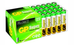 GP SUPER Pack de 40 Piles LR03 Micro AAA 03024AB40