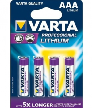 Varta Pack de 4 piles Professional Lithium Micro AAA FR03 1.5V Blister 06103 301 404