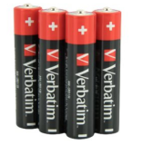 Verbatim Pack de 4 piles Alkaline, Micro, AAA, LR03, 1.5V - Premium